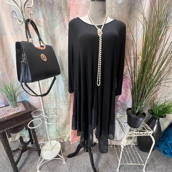 πKojooin Plus Size Asymmetrical Day to Night Dress - Tunic for Curvy Women - Picture 3 of 15